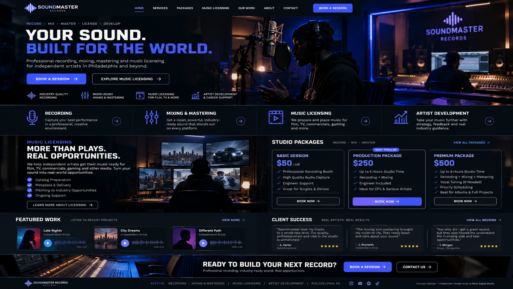Soundmaster Records independent concept redesign